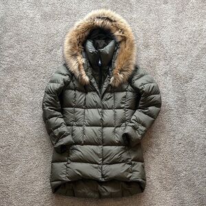 Women's The North Face Puffer Coat with Faux Fur Hood Small